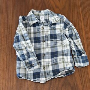 Just One You Flannel Button Down 3T